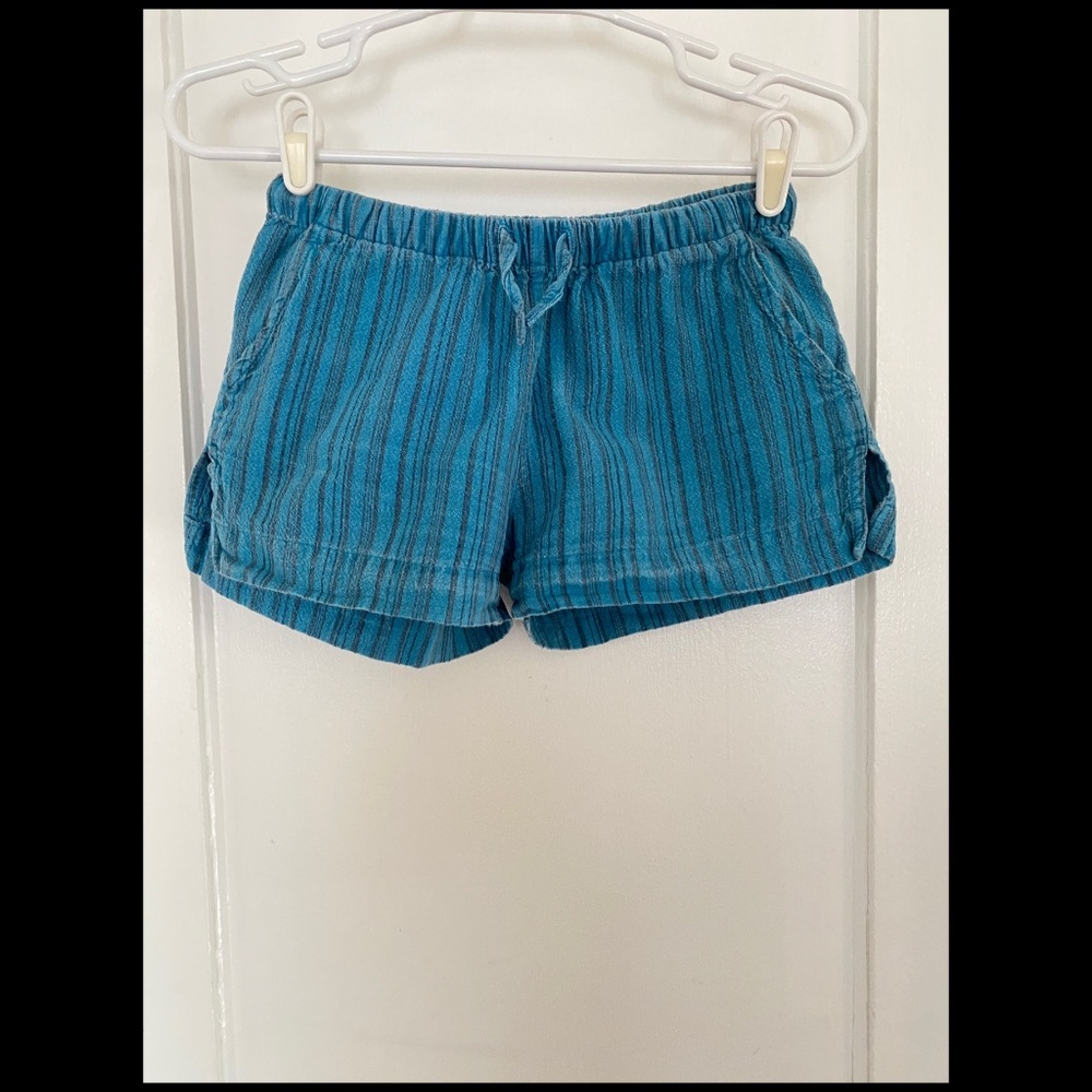 Soulflower Blue Striped Cotton Short